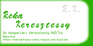 reka keresztessy business card